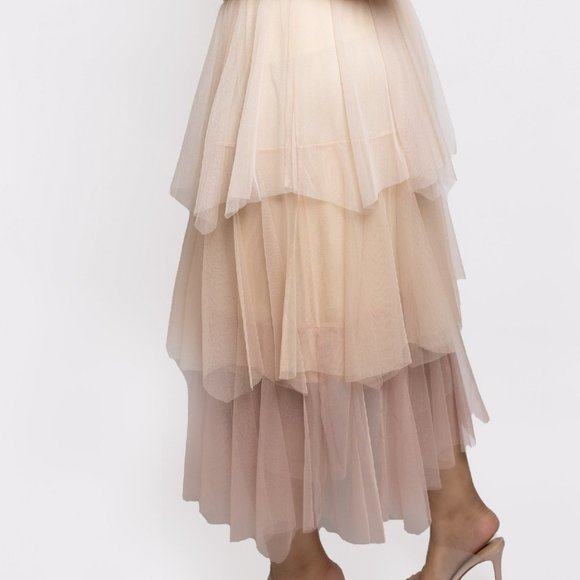 Regina Sloan Boutique Dresses & Skirts - Whisk Me Away Layered Tulle Midi Skirt